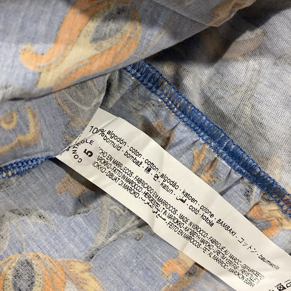 Zara | NWOT: Woman’s Floral Print Ruffle Peplum Style Shirt - Size Small - Picture 9 of 12